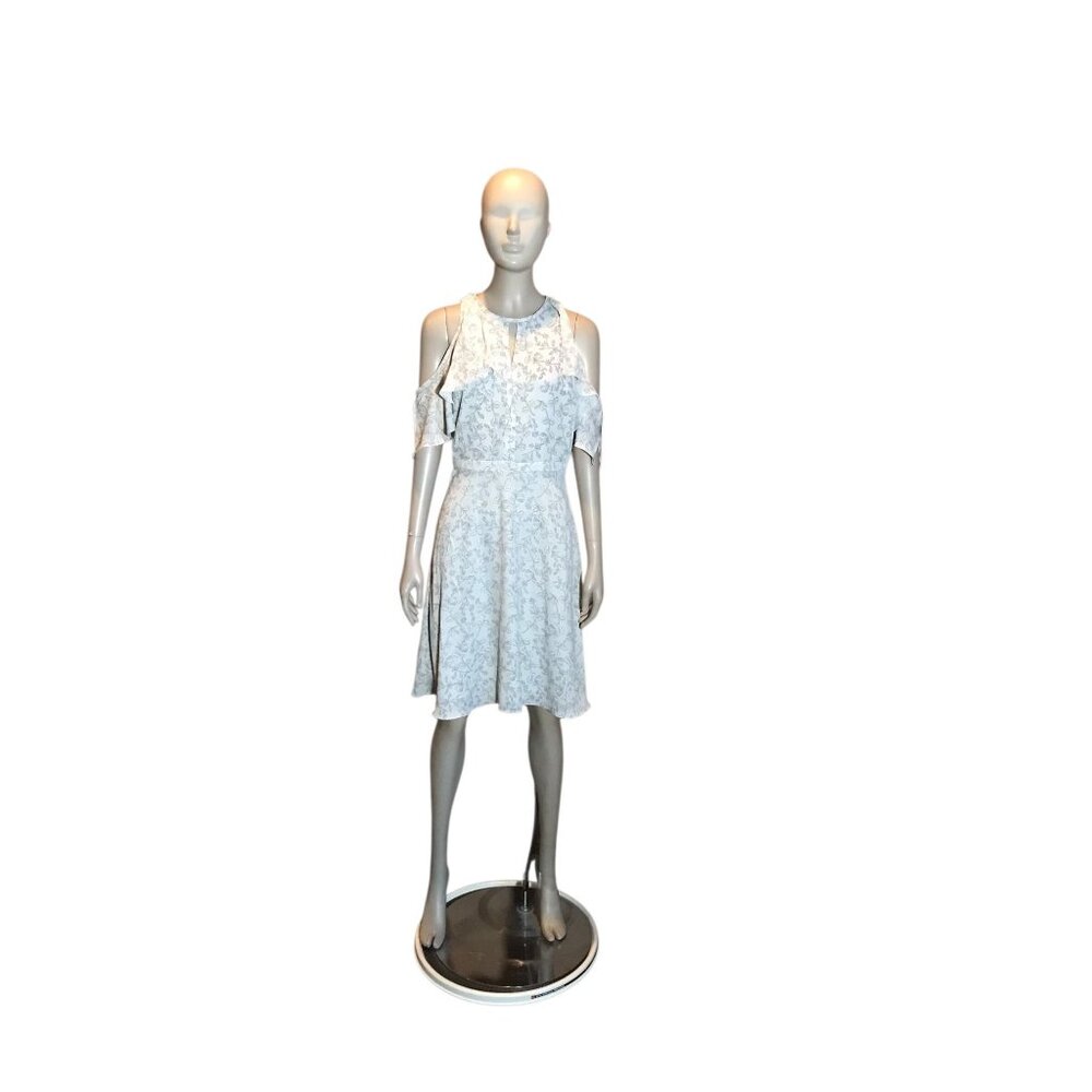 Banana Republic Light Purple and Gray Floral Dress